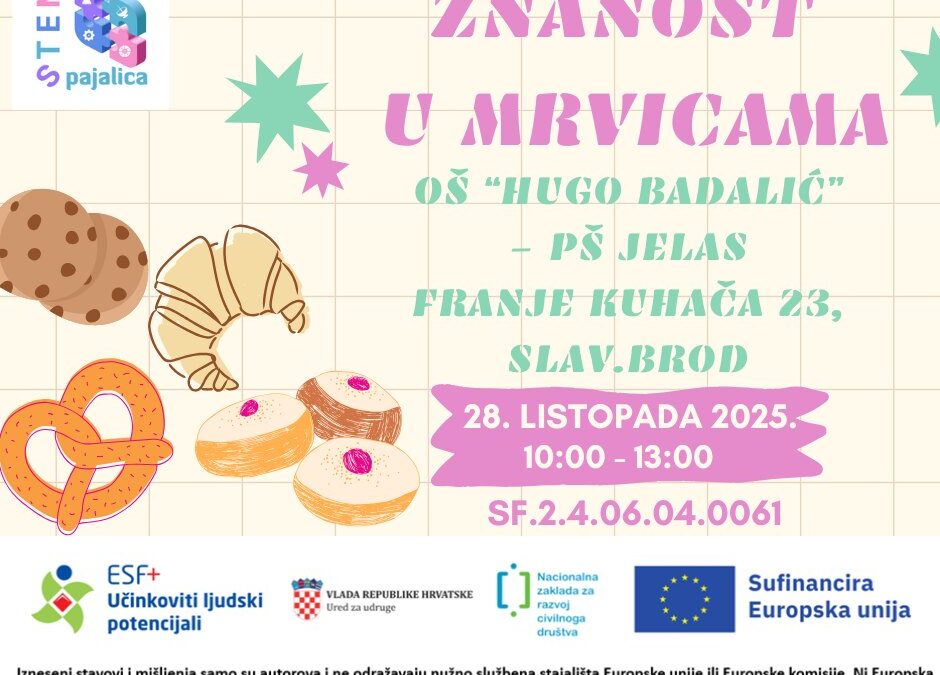 ZNANOST U MRVICAMA U OŠ “HUGO BADALIĆ” – PŠ JELAS, SLAV.BROD